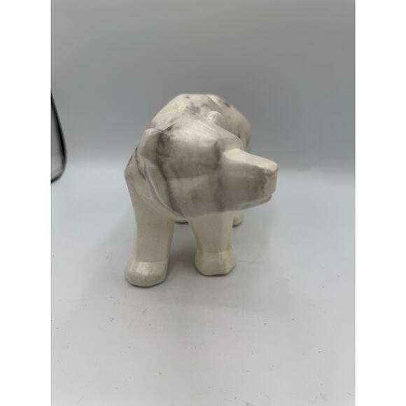 Polar Bear White Ceramic Modern Geometric Abstract Figurine Figure - Picture 2 of 5